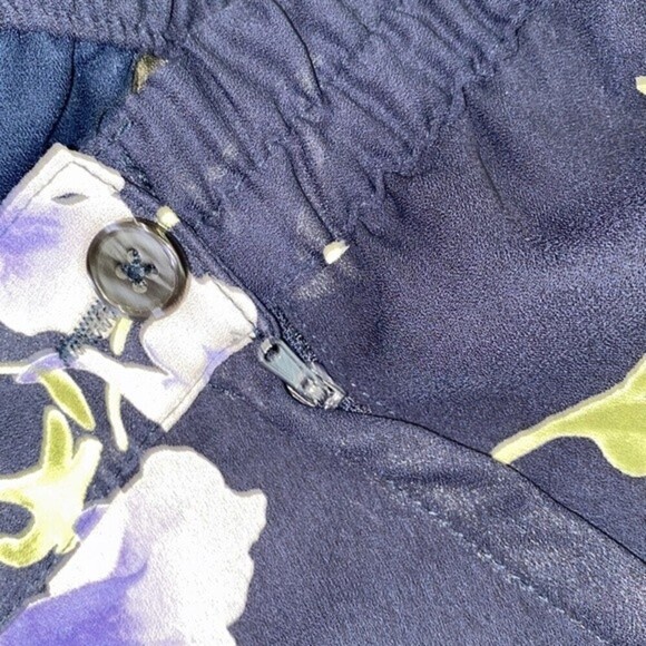 Vintage Lane Bryant navy blue floral skirt size 22/24 - Picture 8 of 10